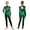 Green, variant on Girls Shiny Rhinestone Full Body Unitard Gradient Long Sleeve Gymnastics Leotard Dance Jumpsuit Yellow 16