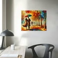thumbnail image 4 of Lingy Colorful  Romantic Wall Art The Couple Walking in the Rain Framed Landscape Canvas Picture Artwork Decor for Home Decoration, 4 of 6