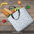 thumbnail image 4 of KLL Rabbit In The Rain Pattern Aesthetic Tote Bag for Women Beach Bag Shopping Bags Shoulder Bag Reusable Grocery Bags, 4 of 5