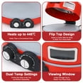 thumbnail image 4 of Pizza Oven 12" Visual Window Pizza Maker Machine 1800W Pizza Cooker For Kitchen Countertop Dual Temperature Control Up To 440 Degrees Celsius  Red, 4 of 7