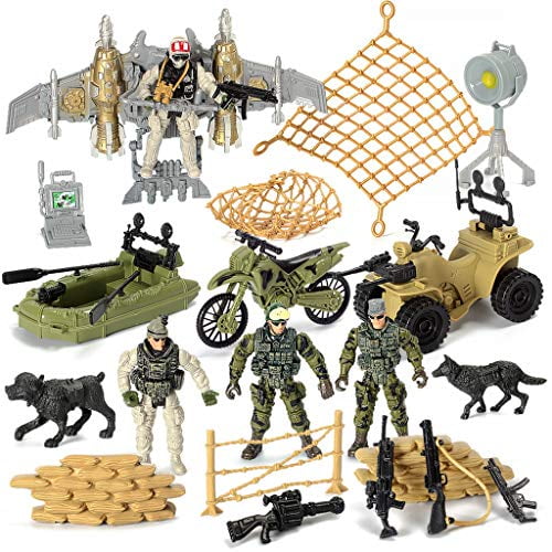 6 pcs Military Fence Barbed Wire Plastic Models Toy Soldier Army Men Accessories 