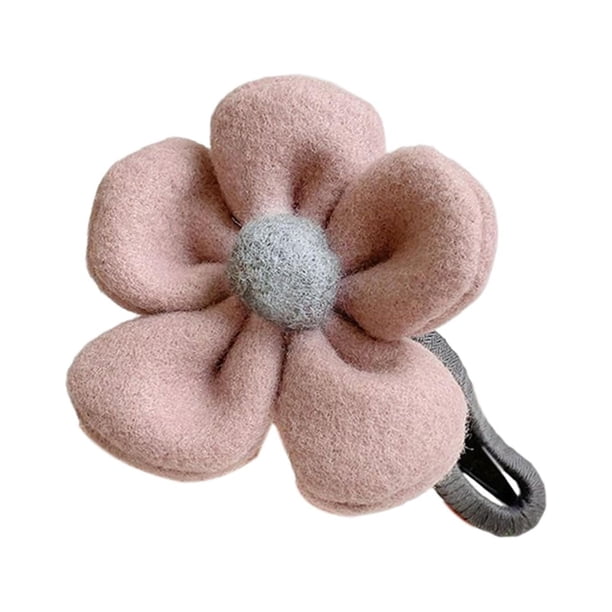 Pinza para el cabello con flor grande, horquilla de moda para peinados de boda para mujer Rosado