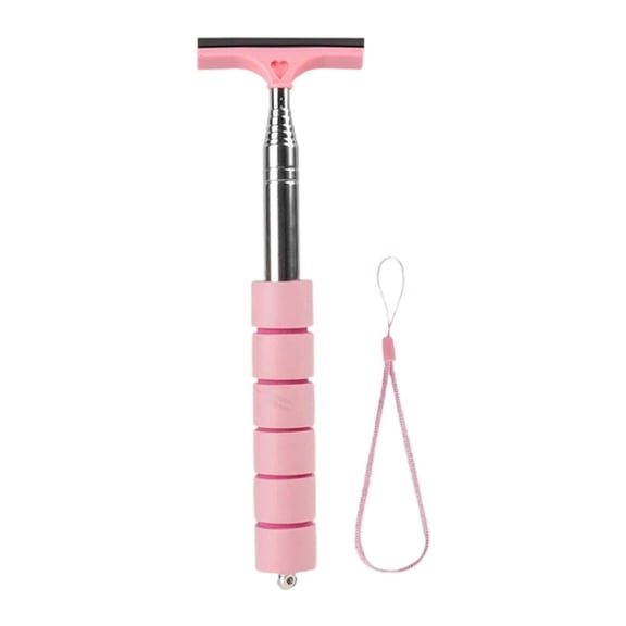Retractable Car Side Mirror Squeegee with Telescopic Rod for Cleaning Auto Glass in Rainy or Foggy Weather, Made of Stainless Steel and ABS