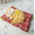 thumbnail image 2 of Lubelski Sleeping Cats Plush Stuffed Toy Press Simulation Sound Animal Cute Doll Kids Gift, 2 of 8