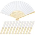 thumbnail image 1 of Ventiladores de bambú plegables, ventilador de mano de estilo oriental de 12 piezas Ventilador chino japonés para decoración de bricolaje Fiesta de baile de boda Verano, 1 of 5