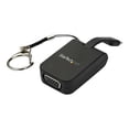 thumbnail image 1 of StarTech.com Compact USB C to VGA Adapter, 1080p 60Hz USB Type-C to VGA Video Display Converter with Keychain Ring, Active USB-C DP Alt Mode to VGA Monitor Dongle, Thunderbolt 3 Compatible USB-C Adaptateur de Porte-Clés (CDP2VGAFC) - Adaptateur - 24 Broches USB-C Mâle vers HD-15 (VGA) Femelle - Noir - support 1080p, 1 of 8