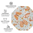thumbnail image 4 of Fuzoiu Retro Floral Butterfly Print Leather Coasters Set,Drink Coasters Set of 6,for Tabletop Protection, Durable PVC Coasters,Home Décor and Housewarming Gift,Octagon, 4 of 7