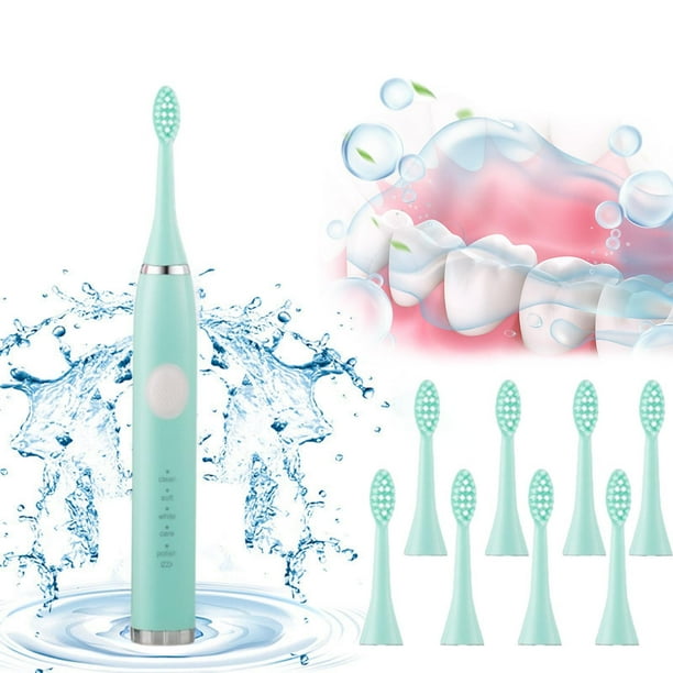 Cepillo de dientes, cepillo de dientes con 8 cabezales, 5 modos de limpieza, resistencia al agua IPX7 - Cepillo de dientes recientemente mejorado, mayor vida útil, carga más rápida