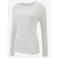 thumbnail image 4 of Womens Pullover Long Sleeve Crewneck Shirts Ribbed Knit Slim Fitted Casual Jumper Tops, 4 of 5