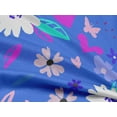 thumbnail image 4 of oneOone Rayon Blue Fabric Leaves & Flower Sewing Craft Projects Fabric Prints By Yard 56 Inch Wide, 4 of 5