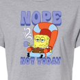 thumbnail image 3 of SpongeBob SquarePants - Not Today Spongebob - Juniors Cropped Cotton Blend T-Shirt, 3 of 6