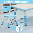 thumbnail image 4 of 6 - seat para niños mesa y sillas set con height - adjustable para niños pequeños escritorio y superficie con grafiti, 4 of 5