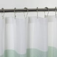 thumbnail image 4 of Ombre Waffle 3D Striped Waffle Weave Textured Ombre Stripe Designed Fabric Shower Curtain with 12 Roller Ball Hooks included 70 x 72 in Spa, 4 of 7