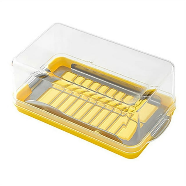 Caja para Cortar Mantequilla con Tapa Rebanador de Mantequilla para Cortar Recipiente para Mantequilla Almacenamiento de Mantequilla Tazón para Mantequilla Grande