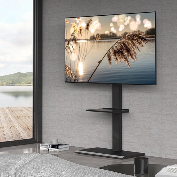 FITUEYES Swivel Floor TV Stand with Mount for 50–80 inch TVs, Large Stand for Flat Panel Screens