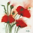 thumbnail image 2 of Marthe 12x12 White Modern Wood Framed Museum Art Print Titled - Mohnblumen im Wind I, 2 of 4