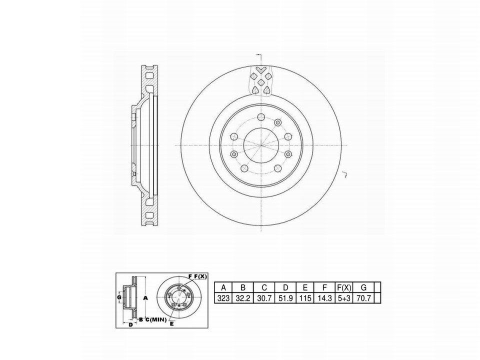Winstop Brake Rotor, Front WS245728, Cadillac STS 2008-2005