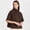 Brown, variant on Button-Detail Structured Poncho Cape