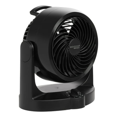 Woozoo Air Circulator Fan - 3 Speed Small Fan - 157 ft² Area Coverage - Black