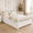 White, variant on Euroco Wood Twin Size Platform Bed with Drawers, Low Profile Kids Bed with Safety Guardrails, No Box Spring Needed, Pink
