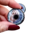 thumbnail image 5 of Boho Barn Owl and Moon Cabochon Glass Eyes, 5 of 11