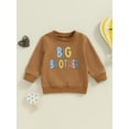 thumbnail image 5 of Aojekbee Kids Boys Sweatshirt, Long Sleeve Crew Neck Letters Print Pullover Casual Fall Tops, 5 of 10
