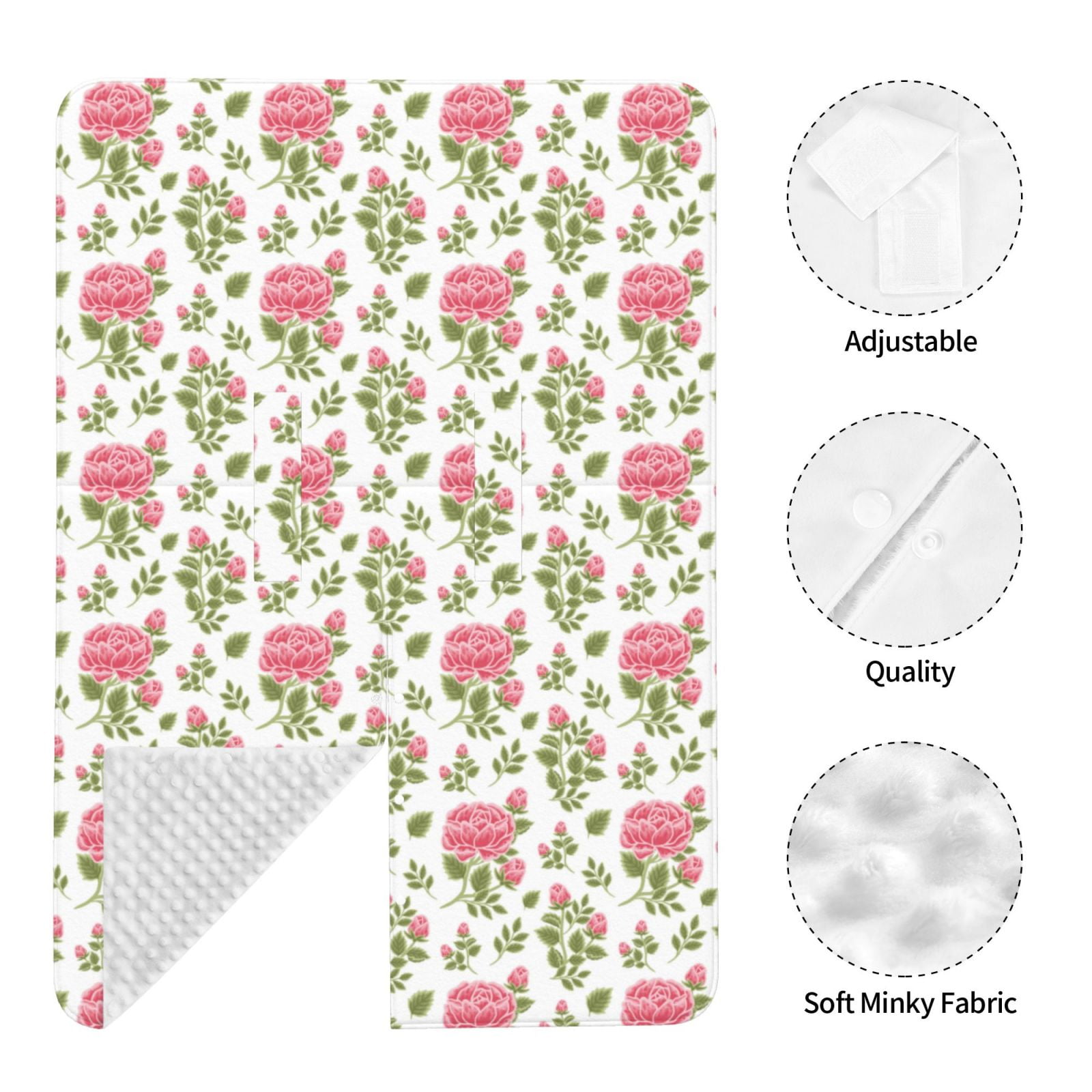 Naloa Rose Flowers Baby Car Seat Cover, Breathable Baby Carrier Cover, Multiuse Baby Carrier Cover & Nursing Breastfeeding Cover