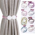 thumbnail image 1 of 2 alzapaños magnéticos para cortinas de color rosa, con pinzas decorativas, de cuerda, para sujetar cortinas de ventana, de 16 pulgadas (2, rosa), 1 of 6