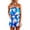 a-11Blue2, variant on Womens Strapless Tube Top Ruffle Overlay Floral Print Elastic Waist Loose Fit Short Jumpsuit Lightweight Breathable Summer Beach Vacation Casual Romper For Ladies XXL