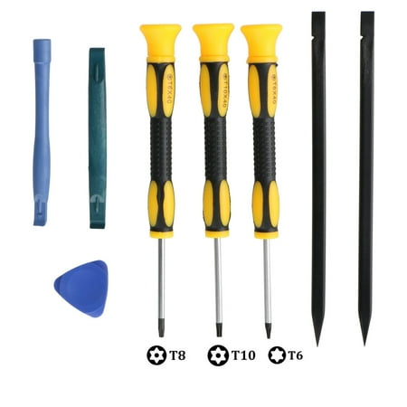 Screwdriver Bit Kit - TSV Security T6 T8 T10 Torx Bit Screwdriver Open Pry Repair Tool Kit For PS2, PS3, PS4, XBOX ONE, XBOX 360