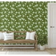 thumbnail image 5 of S4sassy Removable Nature-inspired Waterproof Wall Wrap, Textured Finish Wallcover, Gardenia Vine Print Contact Paper for Walls, Cabinets, Dresser, Self Adhesive Vinyl Wallpaper Roll- Green (25"x120"), 5 of 9