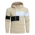 thumbnail image 2 of hgsbede Men Long Sleeve Hoodie Stitching Color Coat Jacket Outwear Sport Tops, 2 of 4