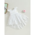 thumbnail image 3 of Bagilaanoe Little Girls Formal Dress Flying Sleeve A-line Princess Dresses 1T 2T 3T 4T 5T 6T 7T Kids Evening Tulle Dress for Wedding Birthday Party Gown, 3 of 9