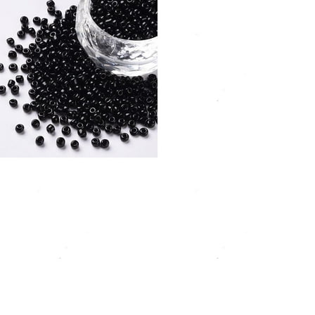 Glass Seed Beads Opaque Colours Seed Small Craft Beads for DIY Jewelry Making Round Black 3mm Hole: 1mm 160g/set