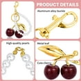 thumbnail image 2 of Farcauo Cherry Keychain Fashion Bag Charms Cute Pearl Keychains for Women Kawaii Red Purse Charm Car Keyrings, 2 of 7