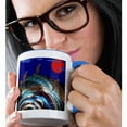 thumbnail image 2 of 3drose, Dolphins - B, 11oz Two-tone Blue Mug, 2 of 6