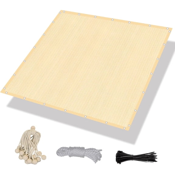 3ft X 6ft Wheat Color HDPE Garden Privacy Mesh Screen Sun Resistant Durable Outdoor Fence Screen