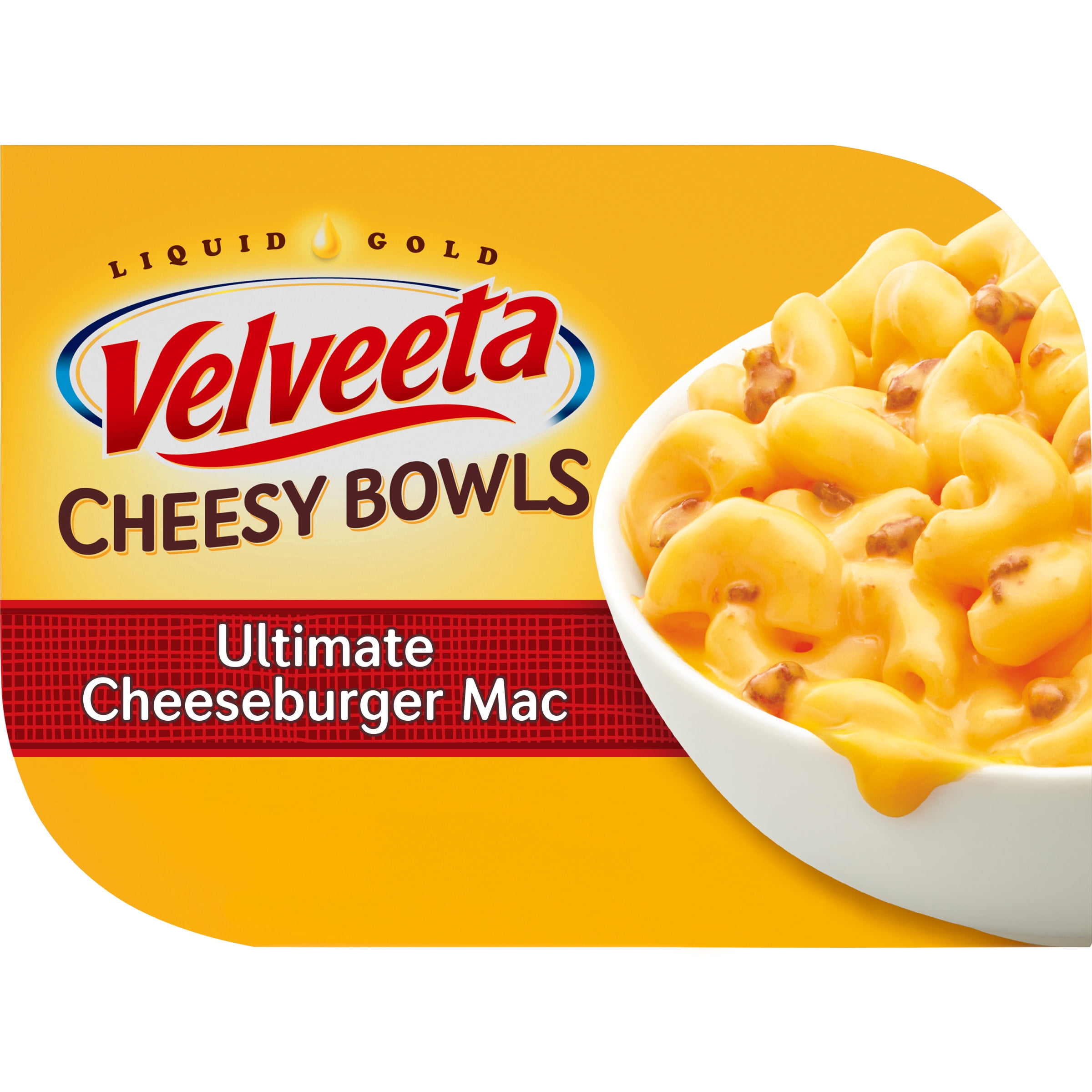 Velveeta Cheesy Bowls Ultimate Cheeseburger Mac Microwave Meal, 9 oz Tray