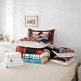 thumbnail image 5 of Manfei Cartoon Red Bear Child Twin Bedding Sets 7-Piece, Merry Christmas Bedding Comforter Set, Stripes Plaid Buffalo Reversible Sheet Sets, Ultra Soft Home Decor, 5 of 7