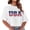 X100 White, variant on Confree Womens 4Th Of July Shirts Patriotic Graphic Print Independence Day Short Sleeve Round Neck Tees Summer Fashion Soft Comfortable Women Top Size L Black