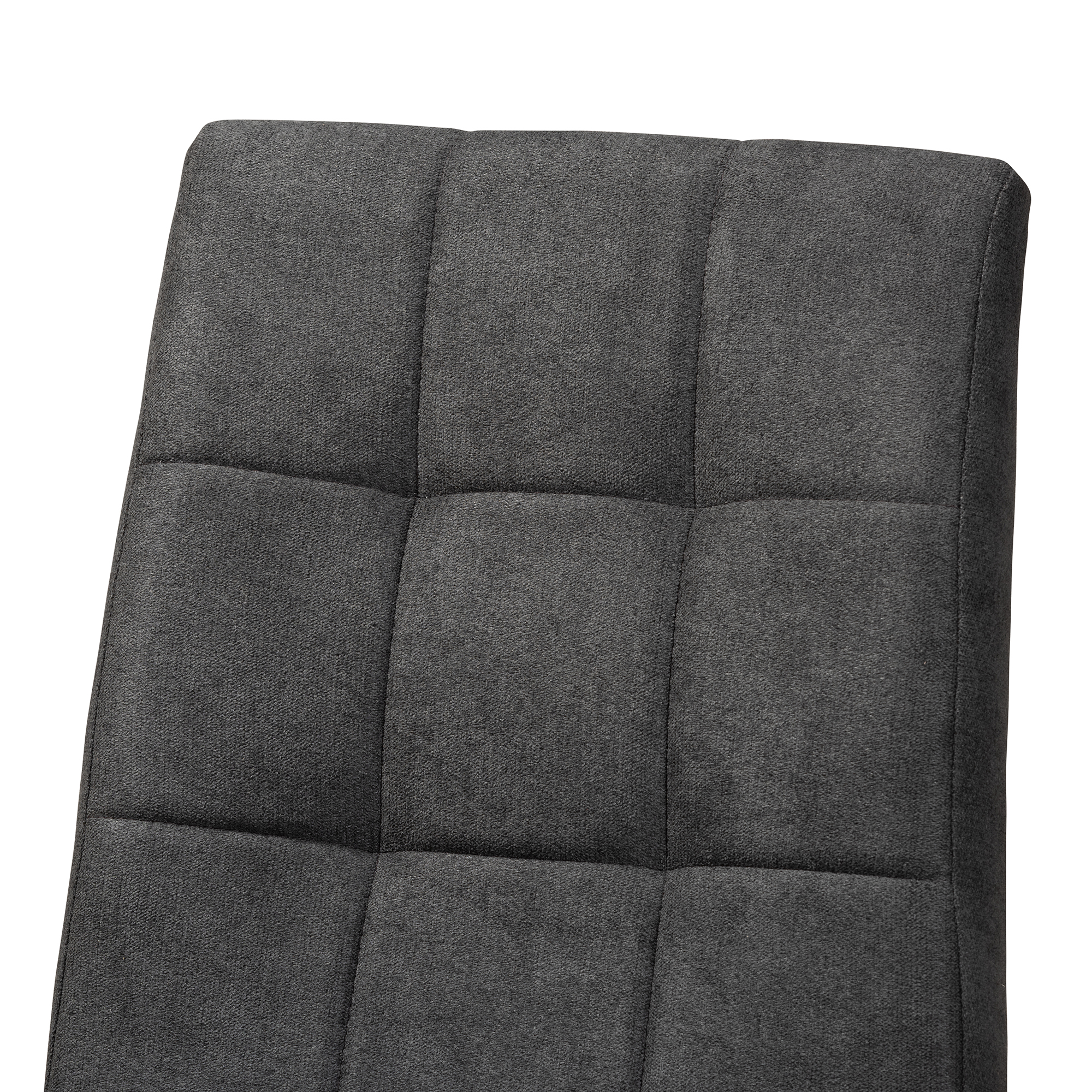 Baxton Studio Tara Dining Chair, Set of 2, Dark Grey
