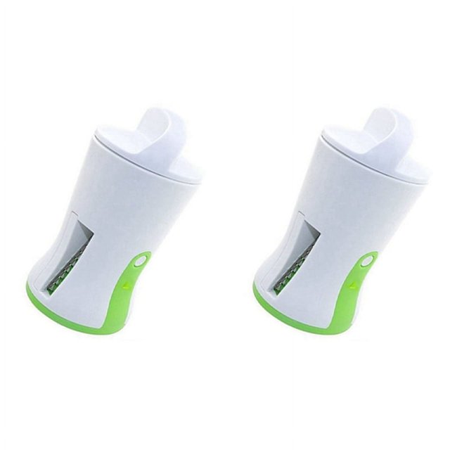 2 Embudo Espiral Embutidora Vegetal ABS Acero Inoxidable Zanahoria Pepino Rebanador Mezclador Vegetal Espiral Cuchilla Cortador