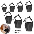 thumbnail image 1 of HLONK 7-Pack Set Dog Muzzle - Adjustable Quick Fit pet Muzzle Prevent from Biting Barking and Chewing for Small Medium Large Dogs  Black, 1 of 10