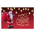 thumbnail image 1 of Wangscanis Home Christmas Floor Mat, Snowman/Santa Printed Square Carpet, 1 of 8
