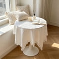 thumbnail image 4 of VOTRUDI Round Linen Tablecloth Coffee Table Cover And Desktop Decor Protective For Bedroom And Living Room 35.43×35.43in, 4 of 6