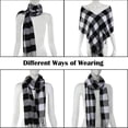 thumbnail image 5 of Bufandas y abrigos de invierno YONGSHENG 2 piezas a cuadros de tartán unisex, 5 of 5