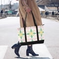 thumbnail image 4 of FORMRS Canvas Laptop Tote Bag for Women with 15.6" Computer Compartments Shoulder Handbag, Retro Yellow Stars, 4 of 7