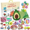 38Pcs Fidget Advent Calendars Toys Pack,24Days Christmas Countdown Pop in-it Fidget Toys Pack,Push Popper Bubble Fidget Toys for Party Favor
