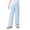 Blue, variant on Lenpel Girls' Summer Pants Lightweight Casual Elastic Waist Wide Leg Pants Loose Lounge Trousers with Pockets 4-15 Y