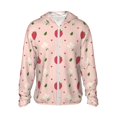 thumbnail image 2 of Lsque Strawberry UPF 50+ Lightweight Sun Protection Men's Women's Long Sleeve Shirt, Hoodie Performance -Small, 2 of 9
